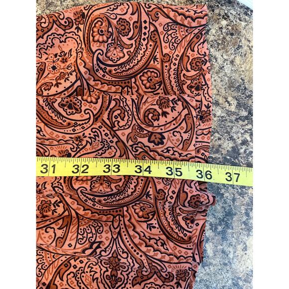 Lucky Brand Burgundy V Neck Paisley Print Swing Dress Small - Picture 7 of 7